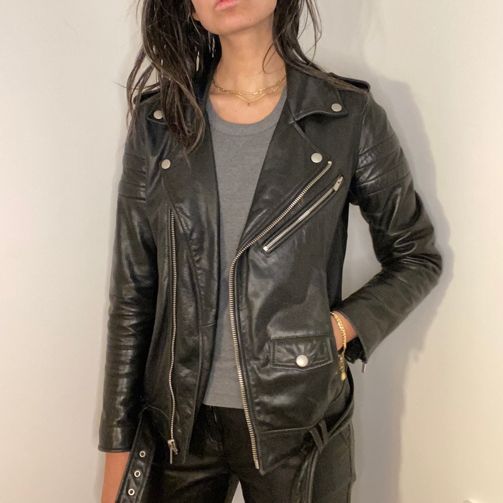 leather jacket boy fit